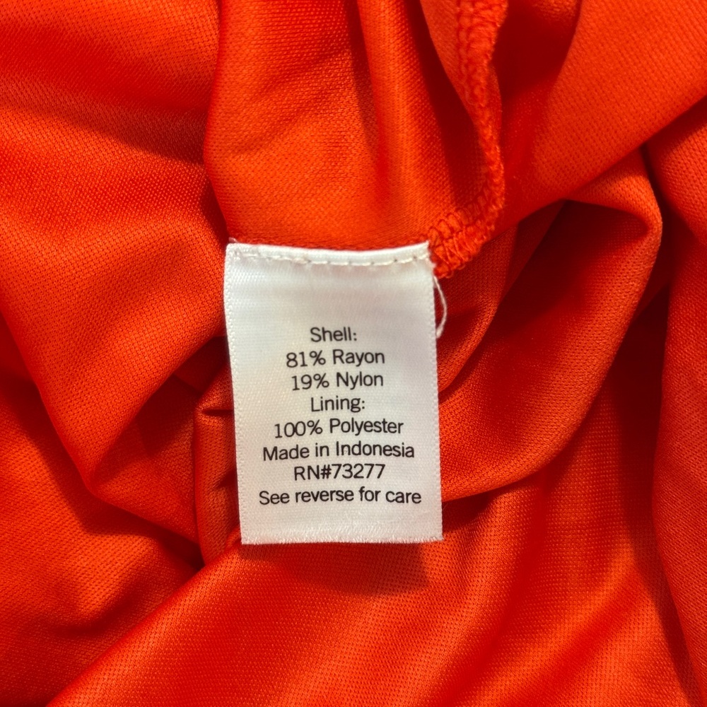 Nine West Pumpkin Orange Textured Sleeveless Midi Dress Size S - Picture 7 of 9